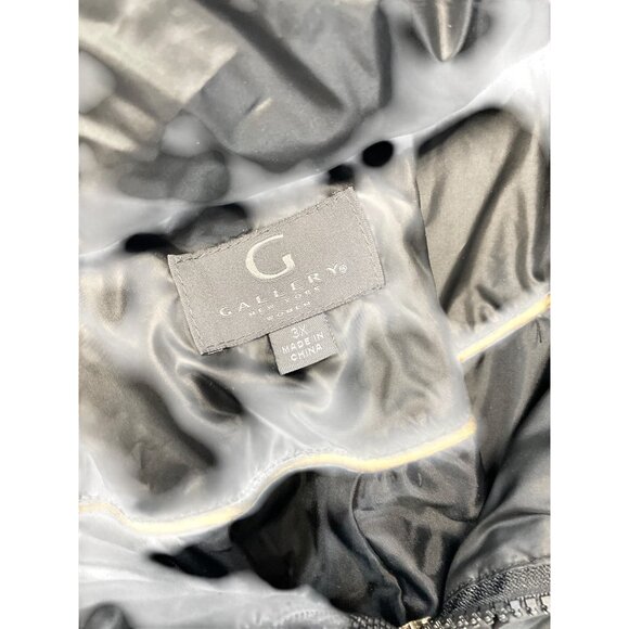 Gallery NY Womans black quiliter puffer faux fur hood winte coat size 3XL SKU 93 - Picture 7 of 14